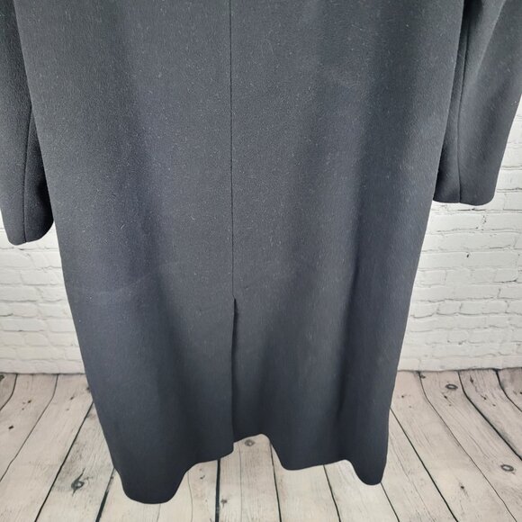 Preston & York Black Buttoned Lined Pockets Over Coat Size 1XW - Picture 10 of 13